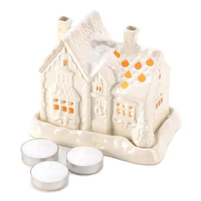 Snow Cottage Tealight Holder