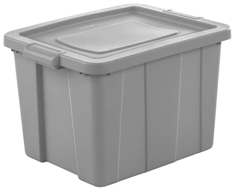 Sterilite 16786A06 Storage Tote, Polyethylene, Cement, 23-7/8 in L, 18-1/8 in W, 15-1/4 in H :EA: QUANTITY: 1