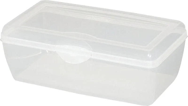 Sterilite 18058606 Storage Box, Plastic, Clear, 13-1/8 in L, 7-5/8 in W, 4-1/2 in H :EA: QUANTITY: 6