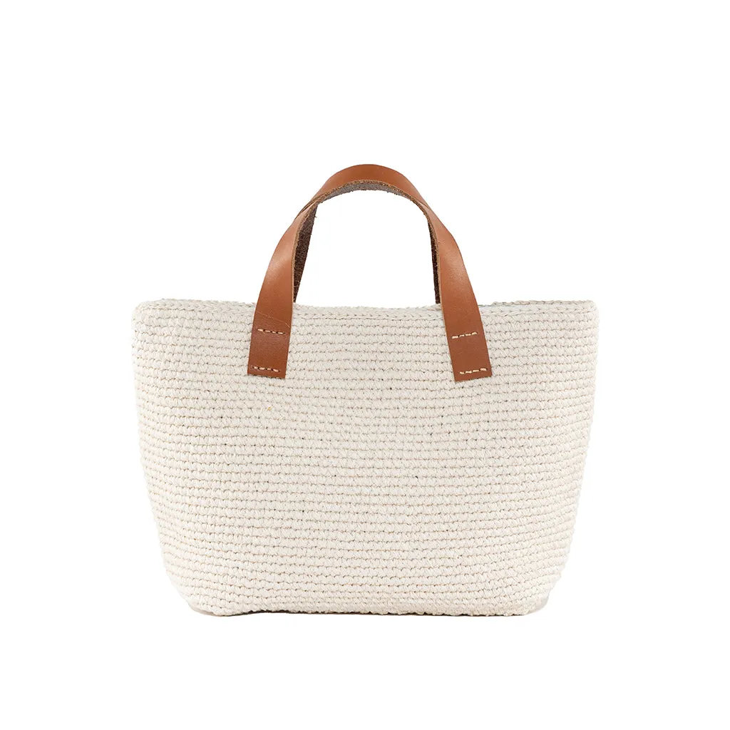 Tatiana Crochet Tote Small - Natural