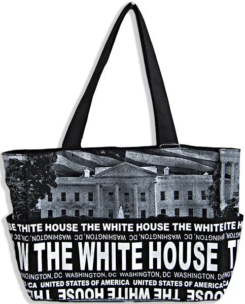 TBDC33 Robin Ruth Tote Bag - White House Skyline Black/White