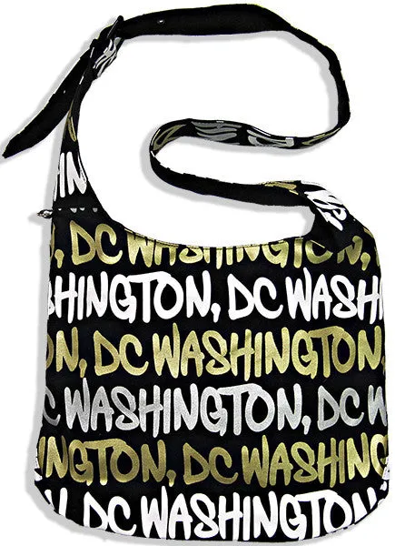 TBDC47 Robin Ruth Round Sling Bag - Black/White/Gold Washington DC