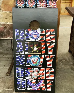 U.S Military Cornhole Set With Bean Bags