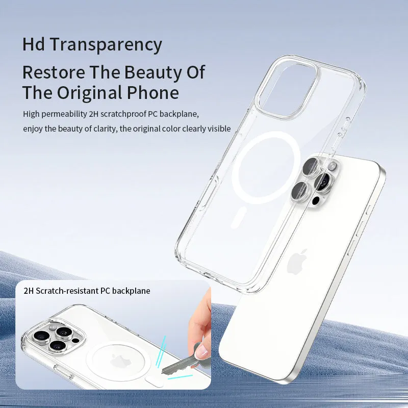 VOKAMO Apple iPhone 16 Pro Max Case MagSafe Compatible-Clear Glow in the Dark