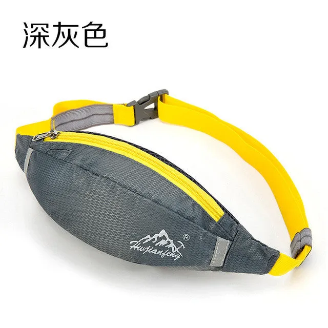 Waterproof waist pack for Men Women Fanny Pack Bum Bag Hip Money Belt travel Mobile Phone Bag