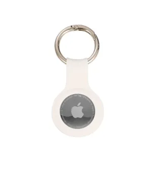 White AirTag Keychain