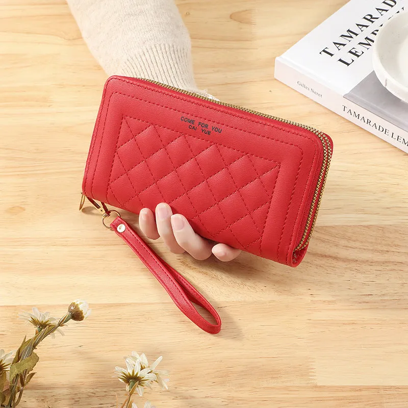 Women Wallets Long Double Zipper Coin Purses Female Brand Luxury Designer Clutch Phone Bag