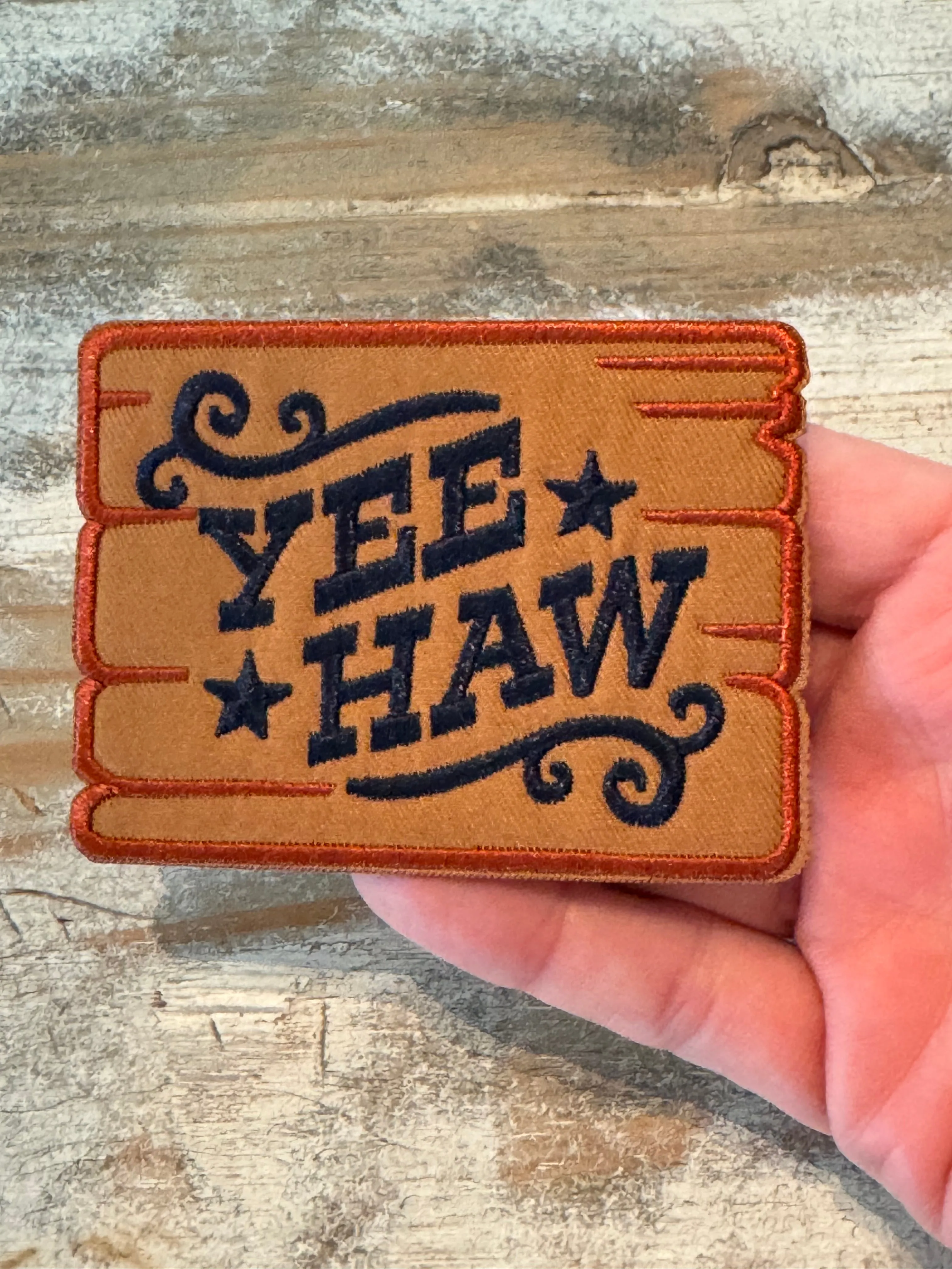 Yee Haw Iron On Patches (Various Color Options)