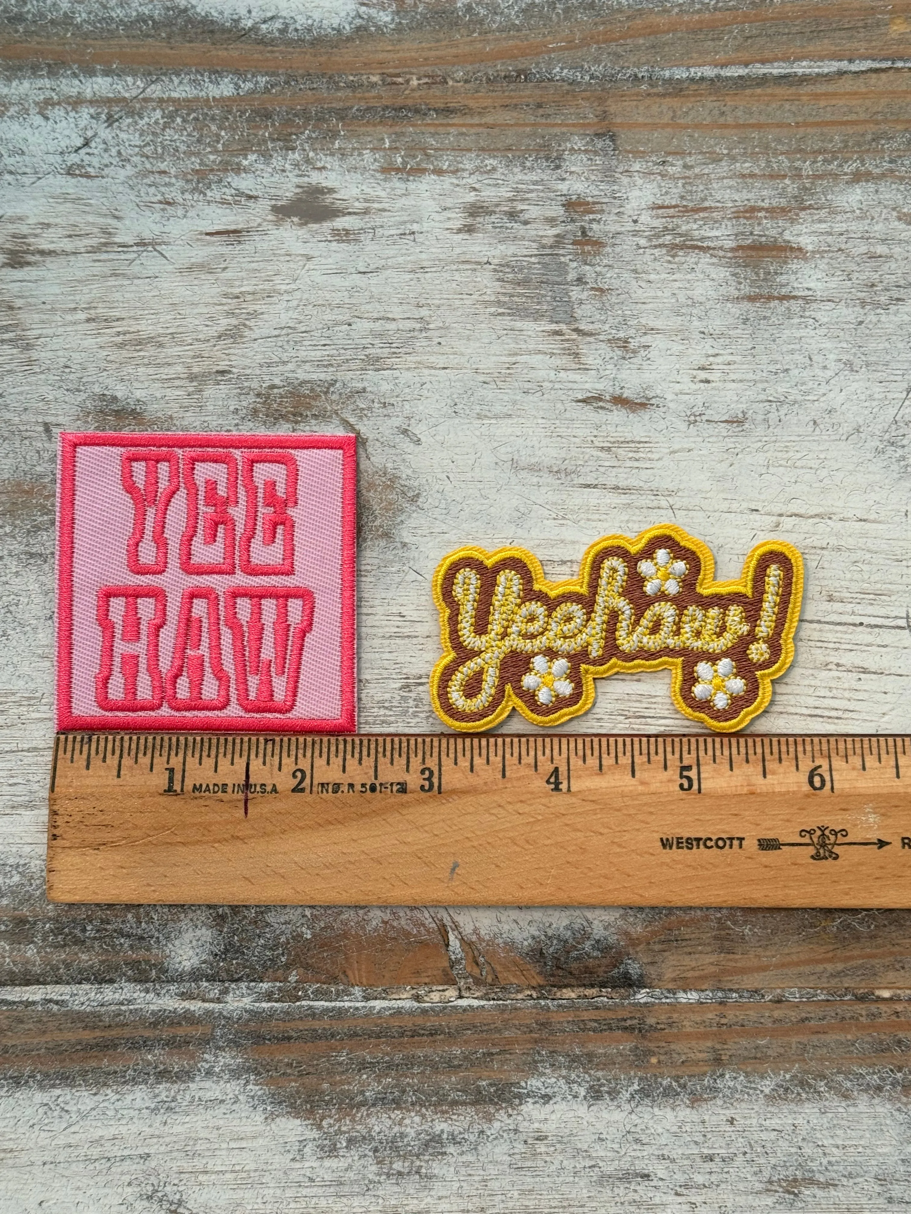 Yee Haw Iron On Patches (Various Color Options)