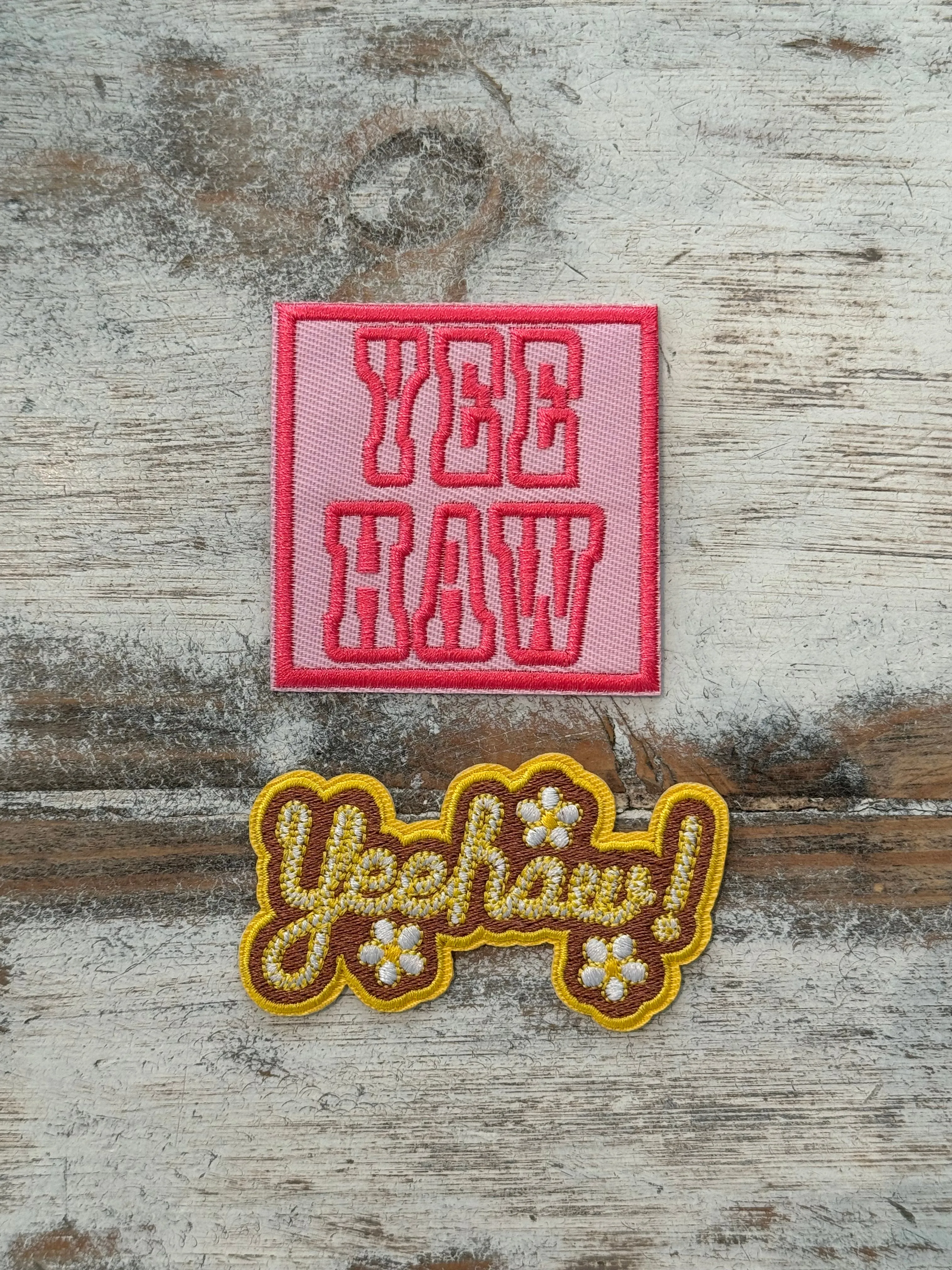 Yee Haw Iron On Patches (Various Color Options)